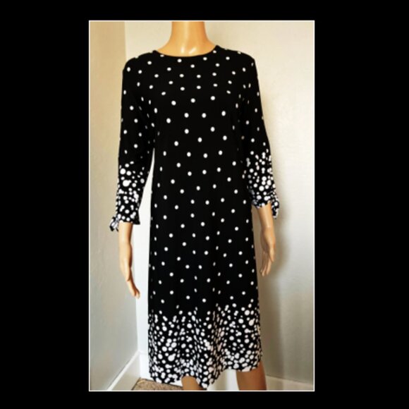 The Look Black & White Polka Dot Dress Extra Large EX - Picture 1 of 6